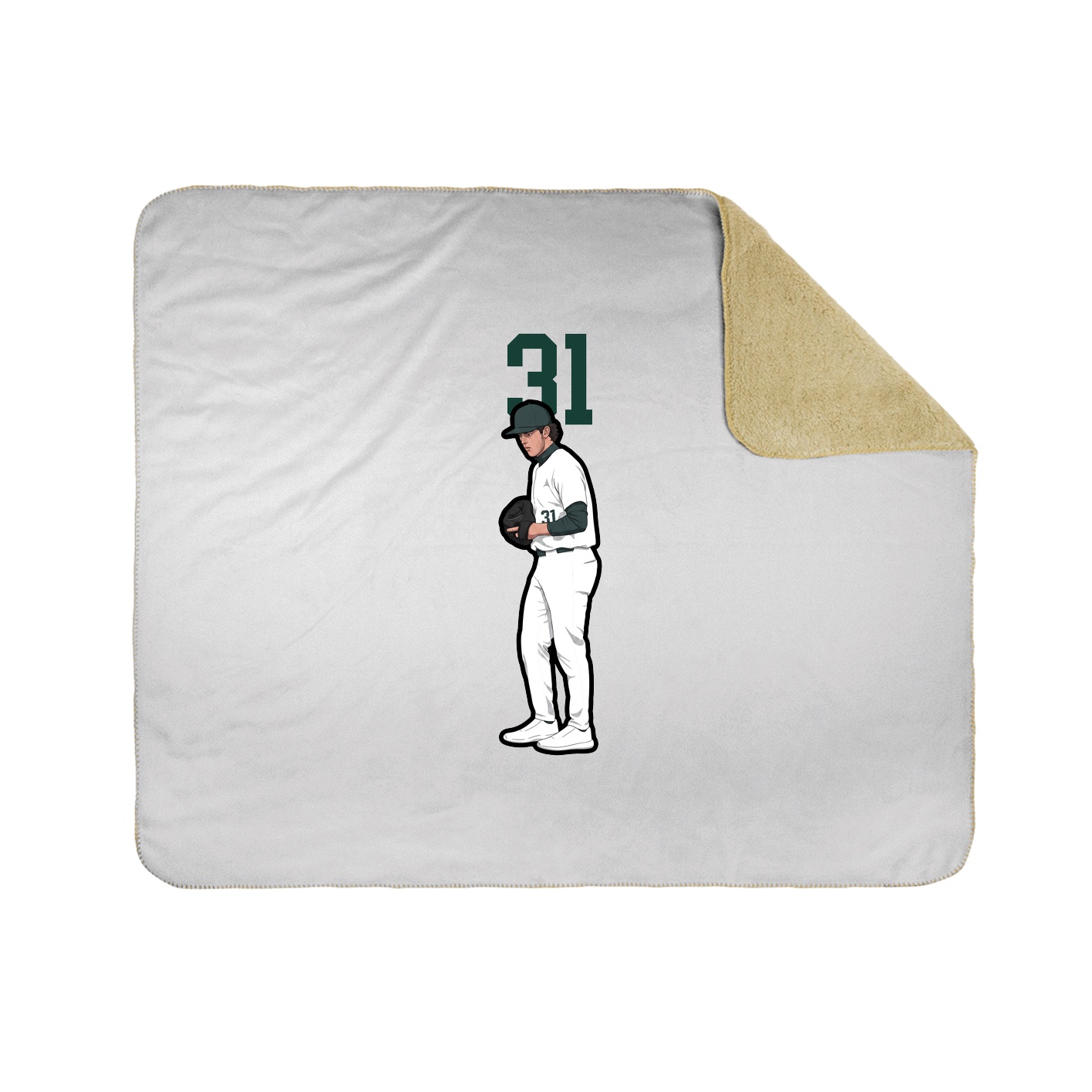 Throw Blanket — Number Top in White