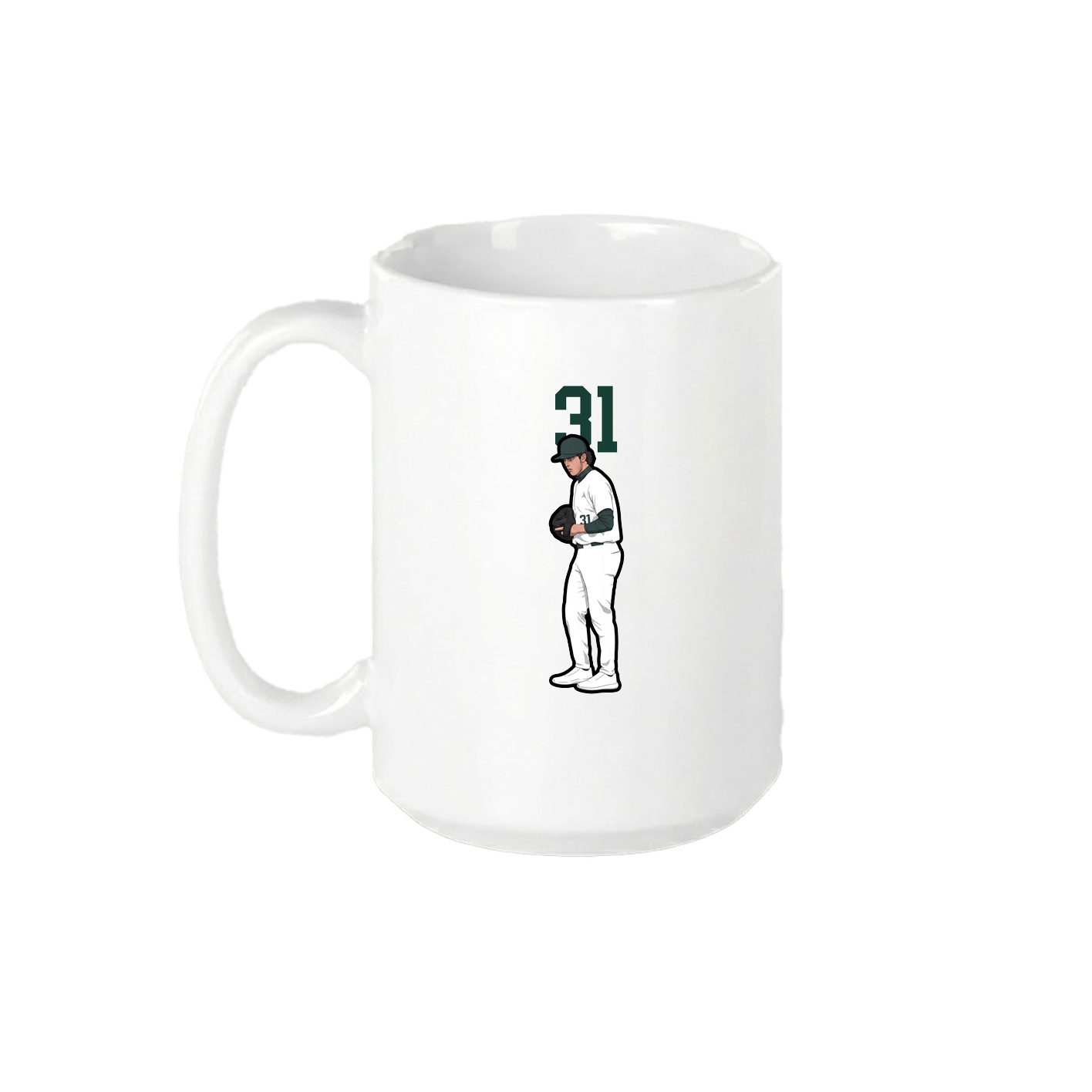 15oz Coffee Mug — Number Top in White