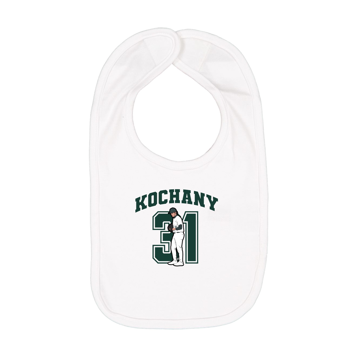 Infant Bib — Number in White