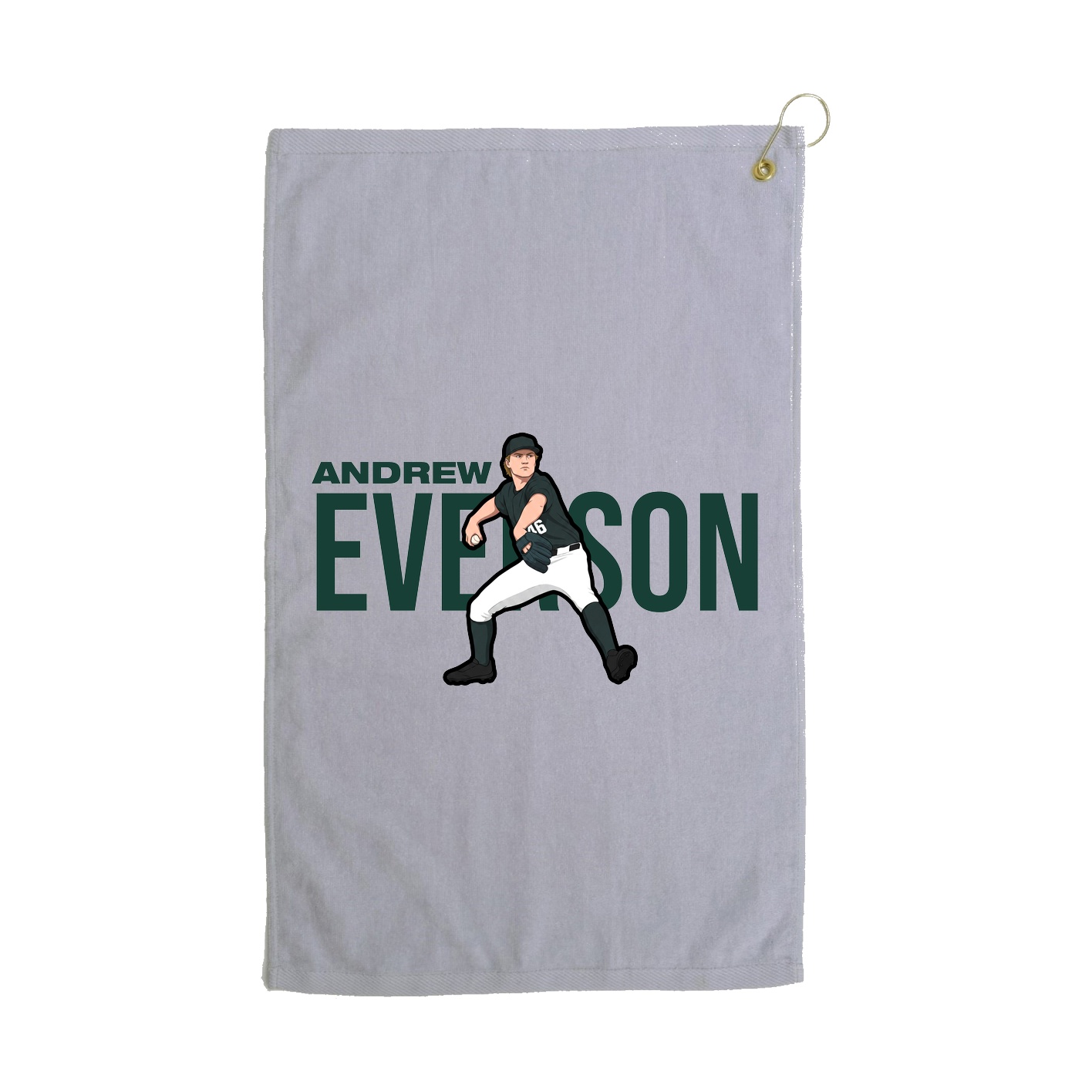 Golf Towel — Player Name in Grey
