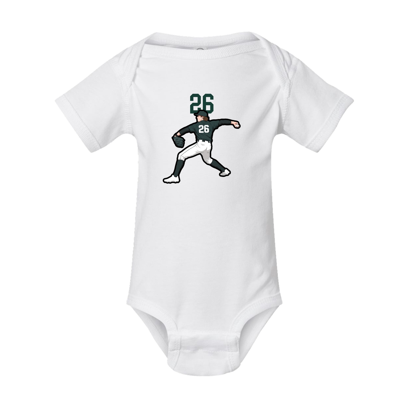 Baby Onesie — Number Top in White