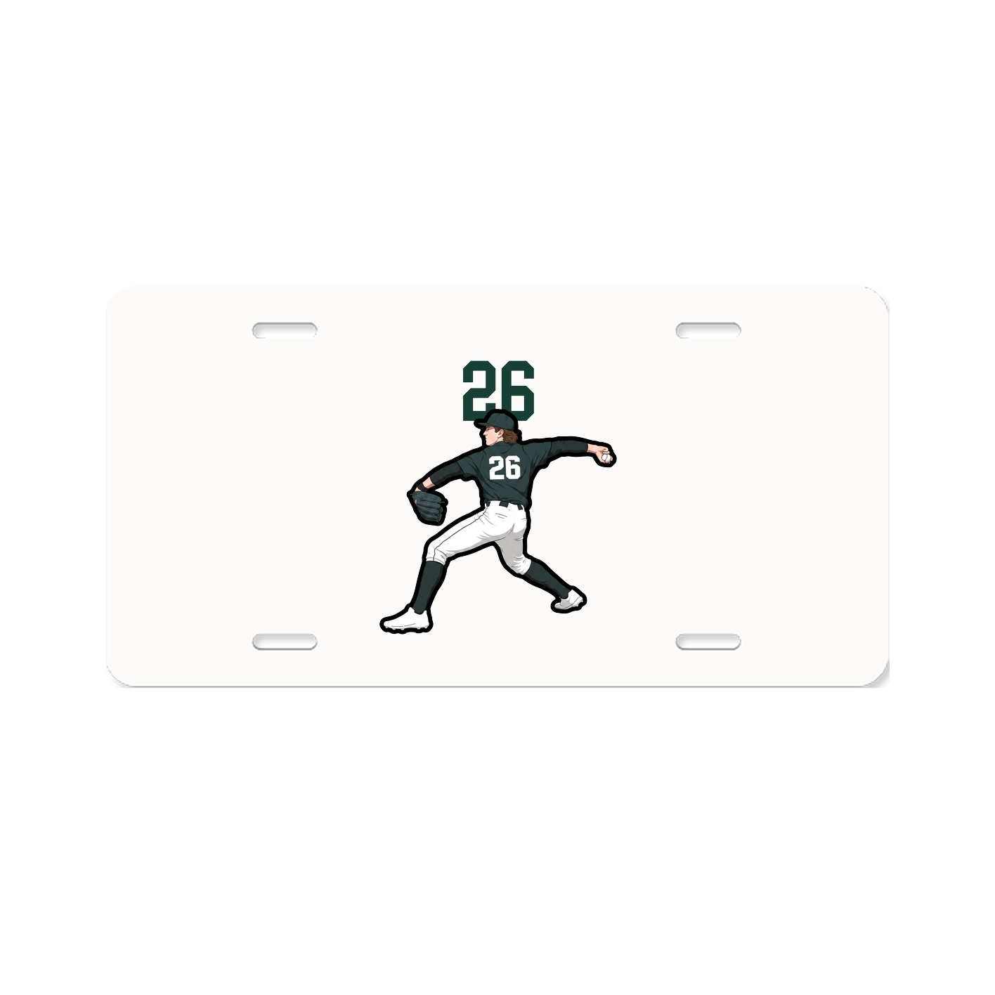 License Plate — Number Top in Classic