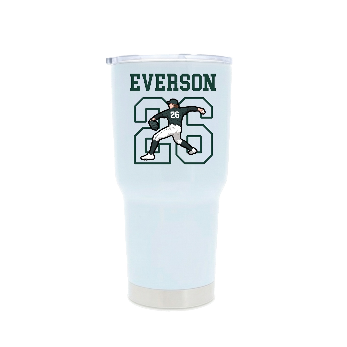 30oz Stainless Steel Tumbler — Shirsey in White