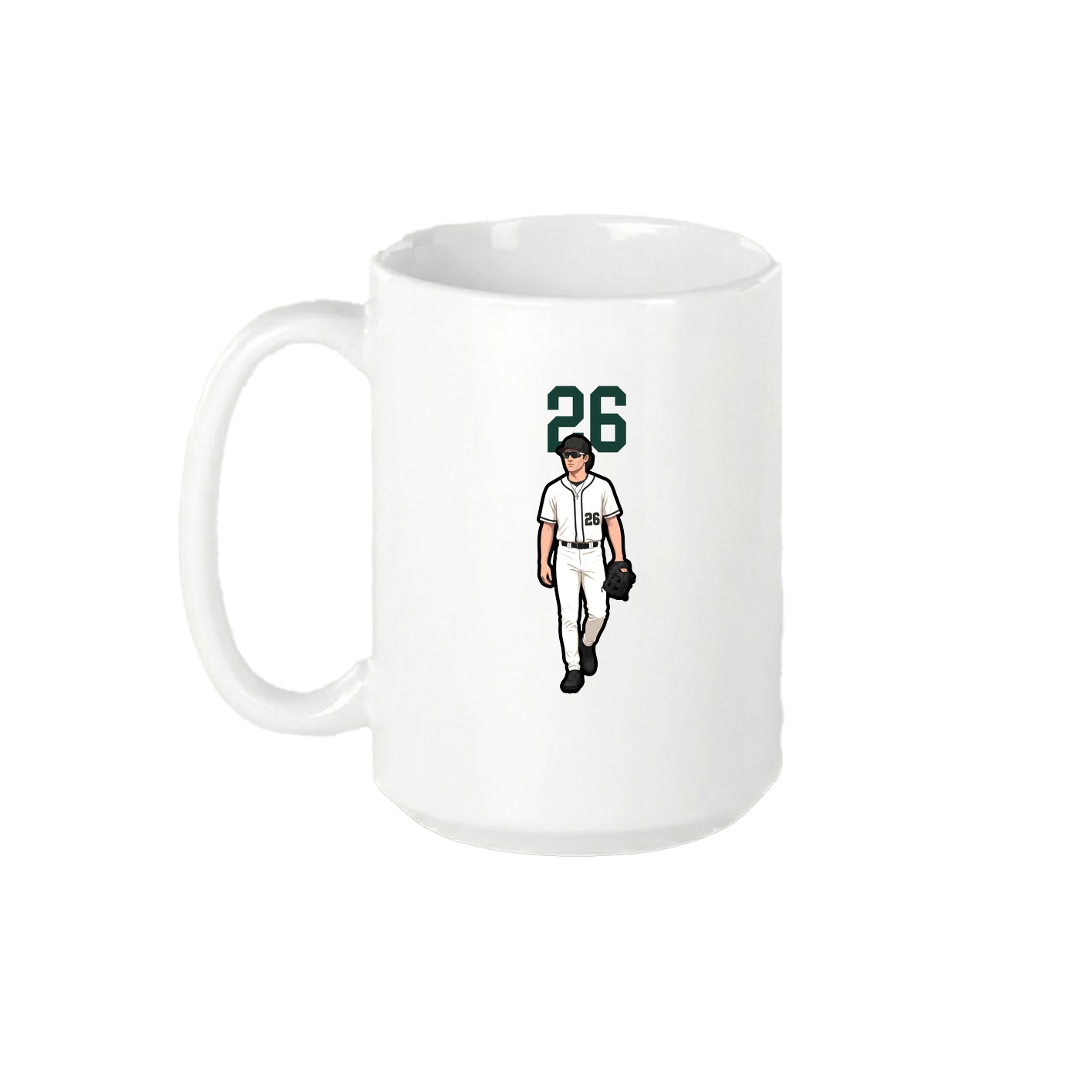 15oz Coffee Mug — Number Top in White