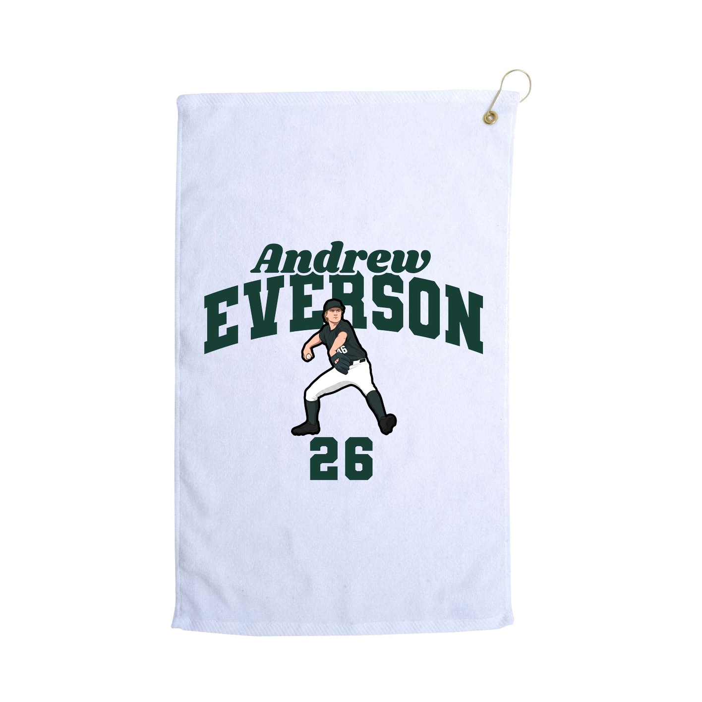 Golf Towel — Signature Arch in White