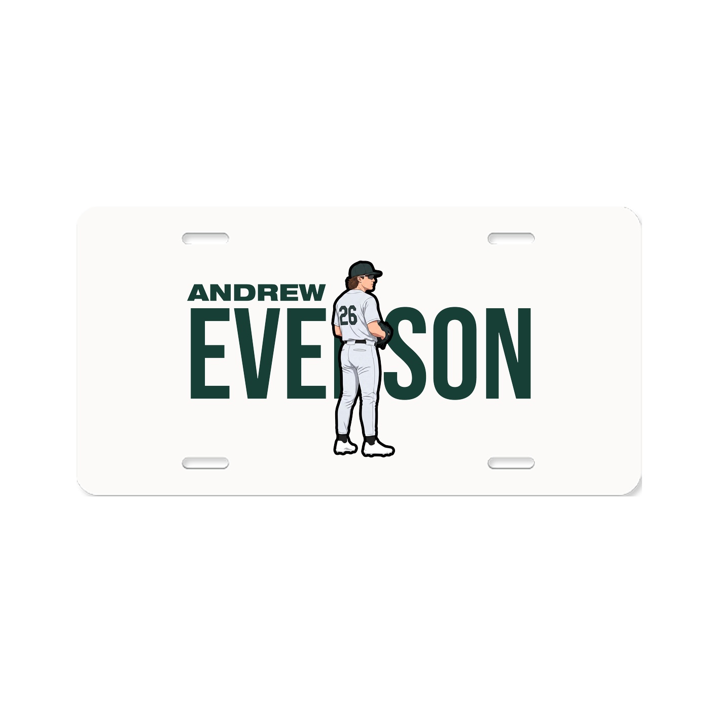 License Plate — Player Name in Classic