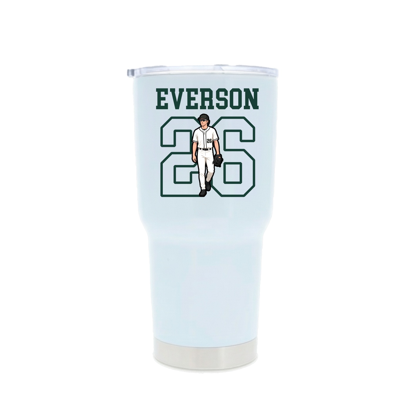 30oz Stainless Steel Tumbler — Shirsey in White