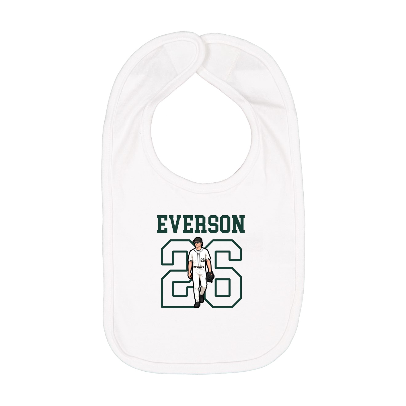 Infant Bib — Shirsey in White