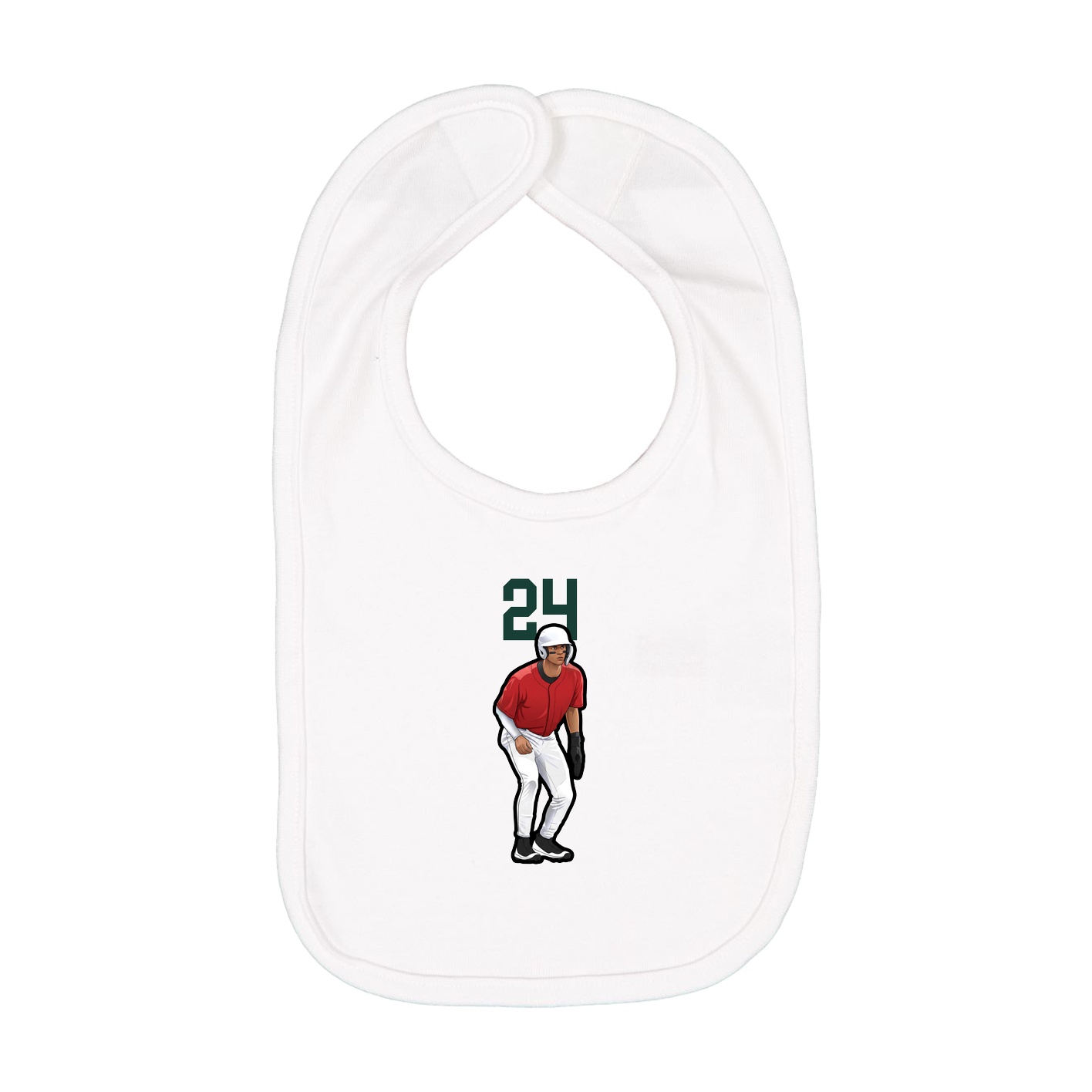 Infant Bib — Number Top in White