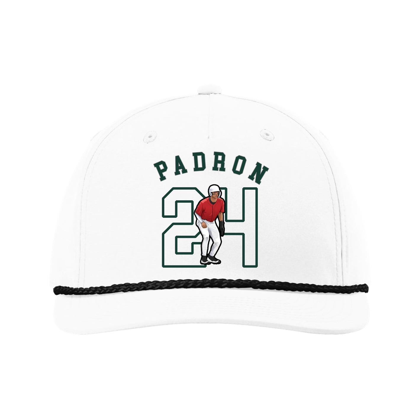 Five-Panel Classic Rope Cap — Shirsey Arch in White