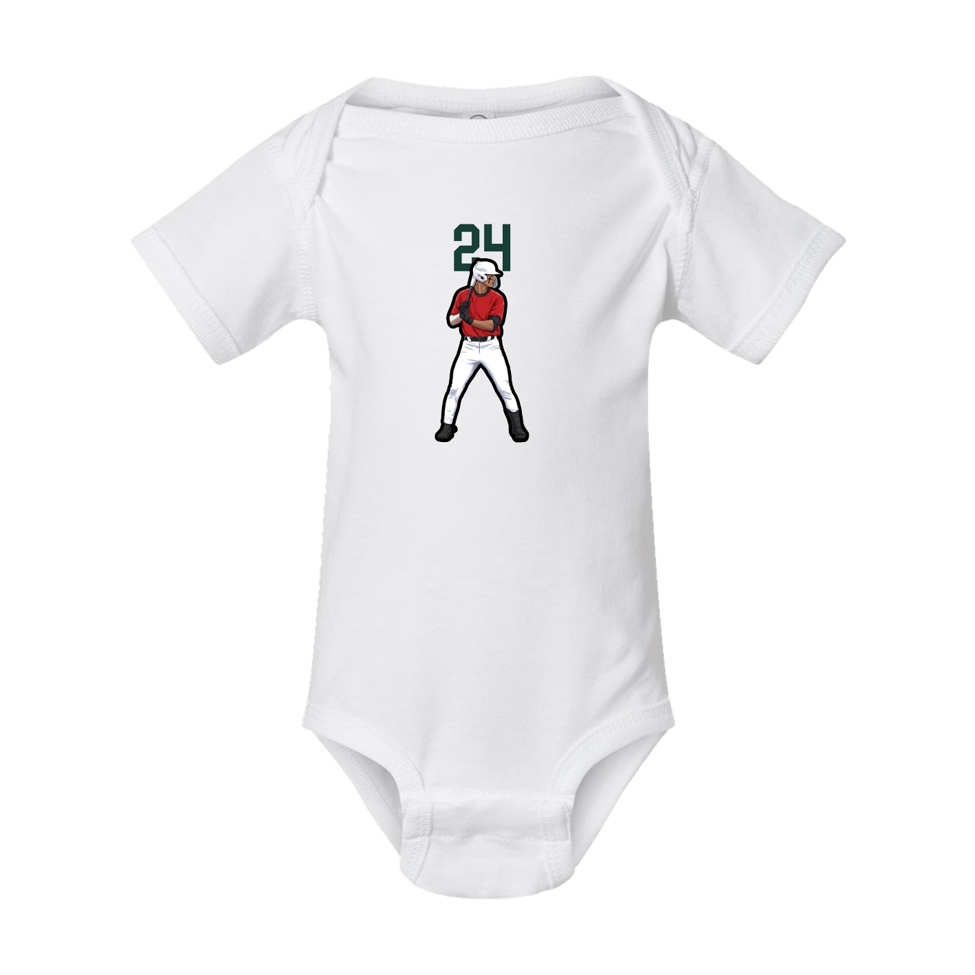 Baby Onesie — Number Top in White