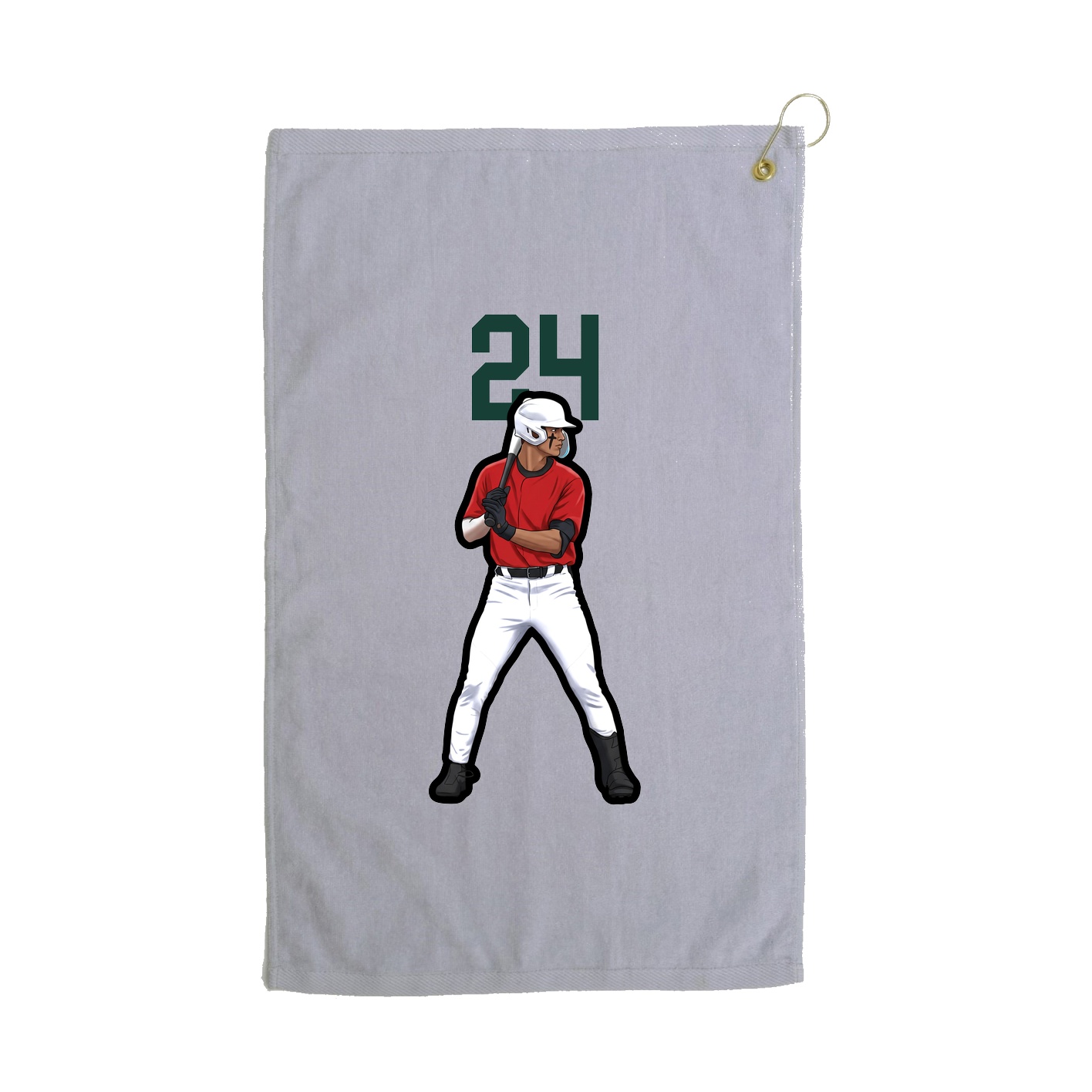 Golf Towel — Number Top in Grey