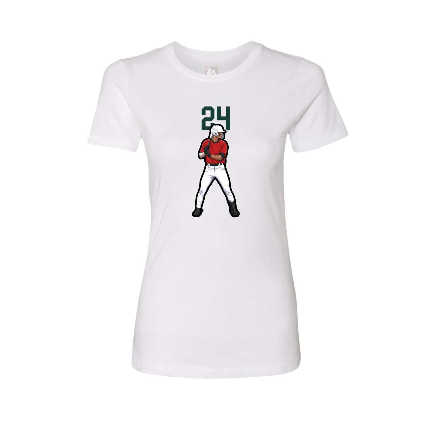 Fitted Women's Tee — Number Top in White