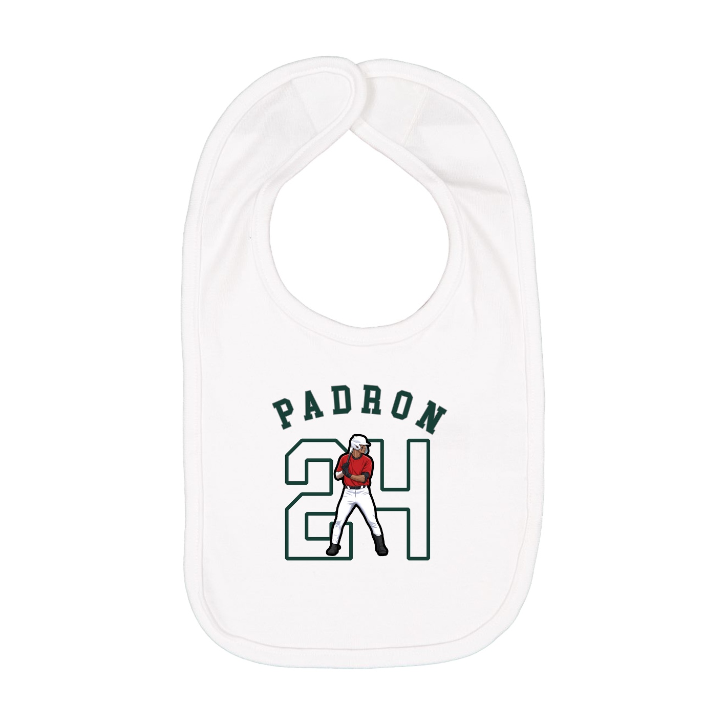 Infant Bib — Shirsey Arch in White