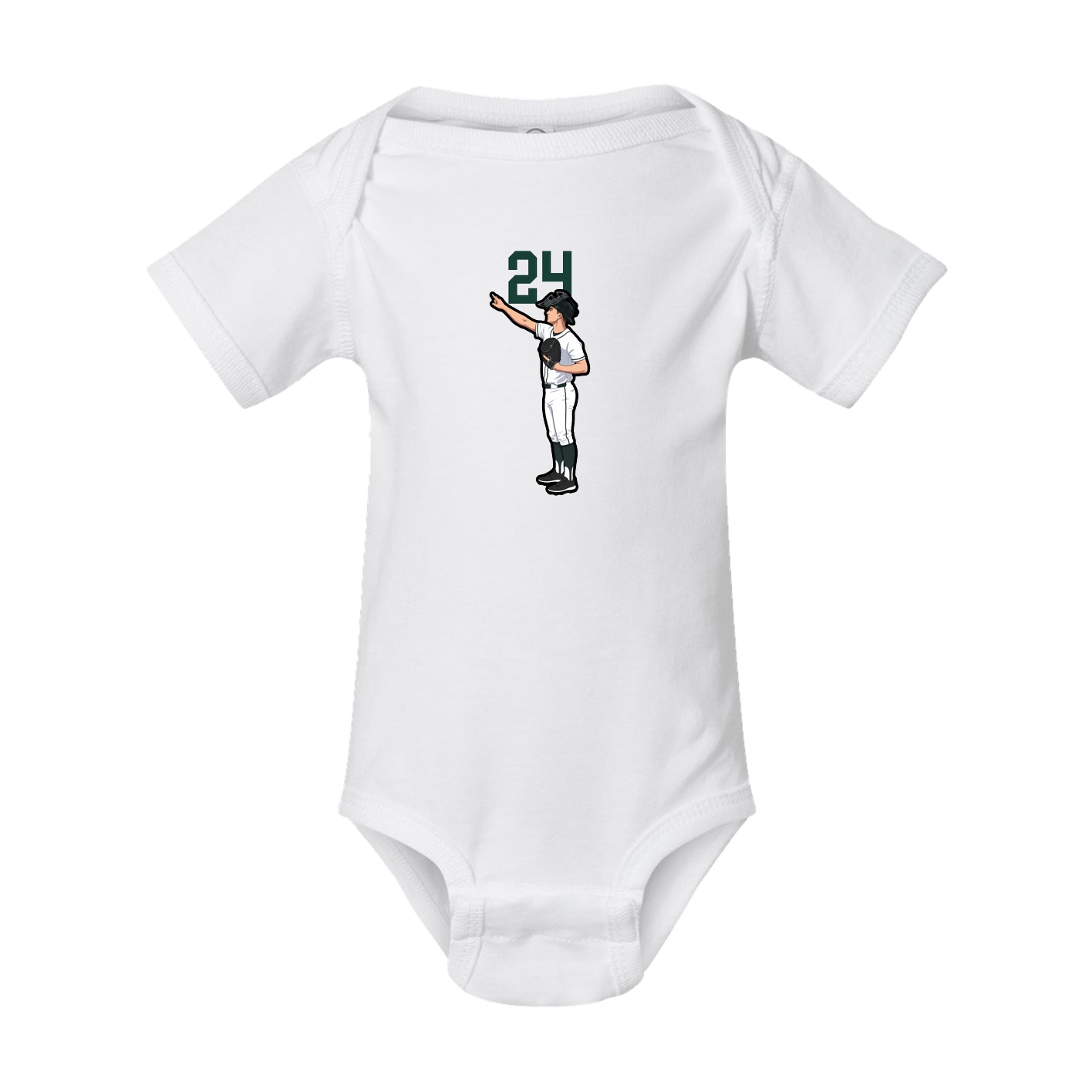 Baby Onesie — Number Top in White