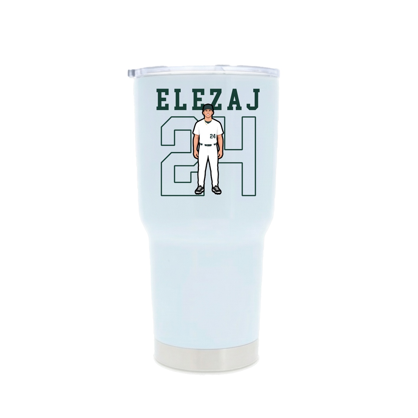 30oz Stainless Steel Tumbler — Shirsey in White