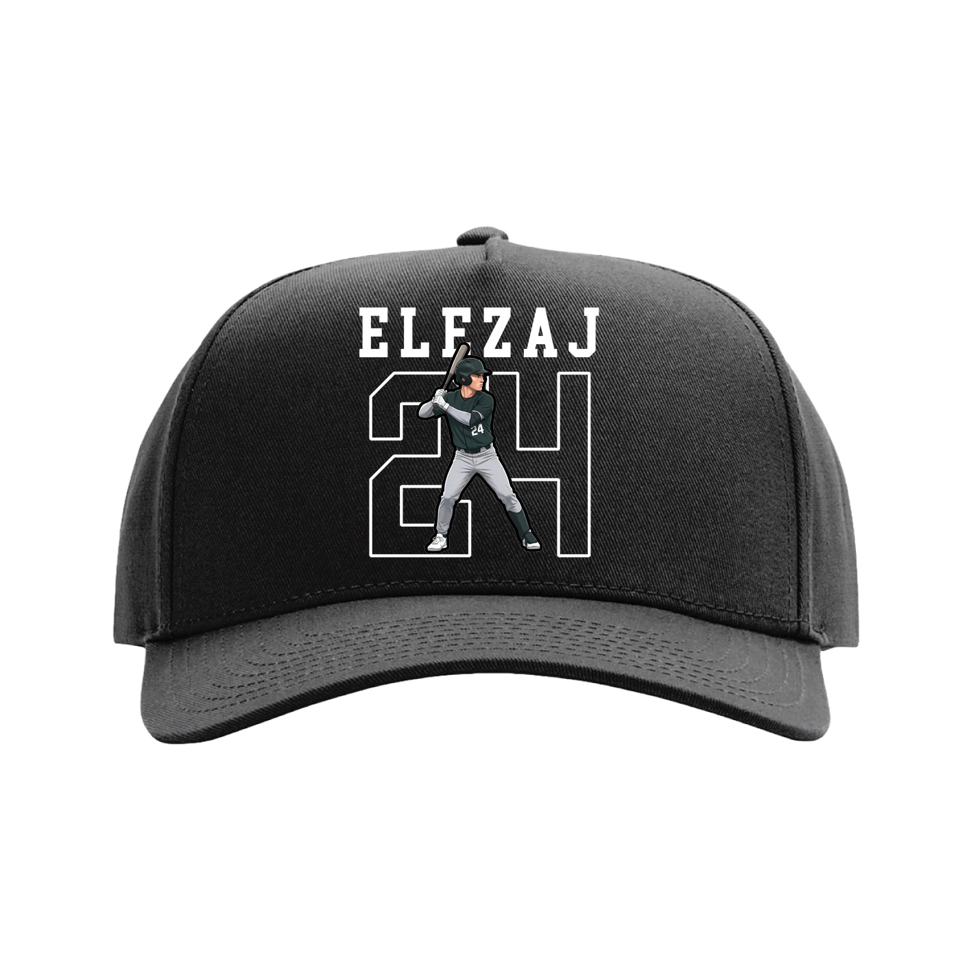 Full Fabric Five-Panel Champ Cap — Shirsey in Black