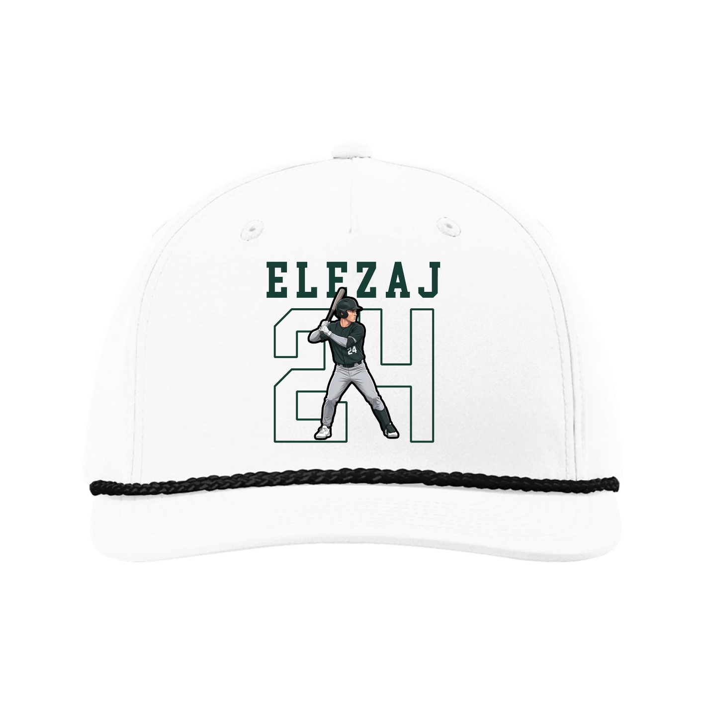 Five-Panel Classic Rope Cap — Shirsey in White
