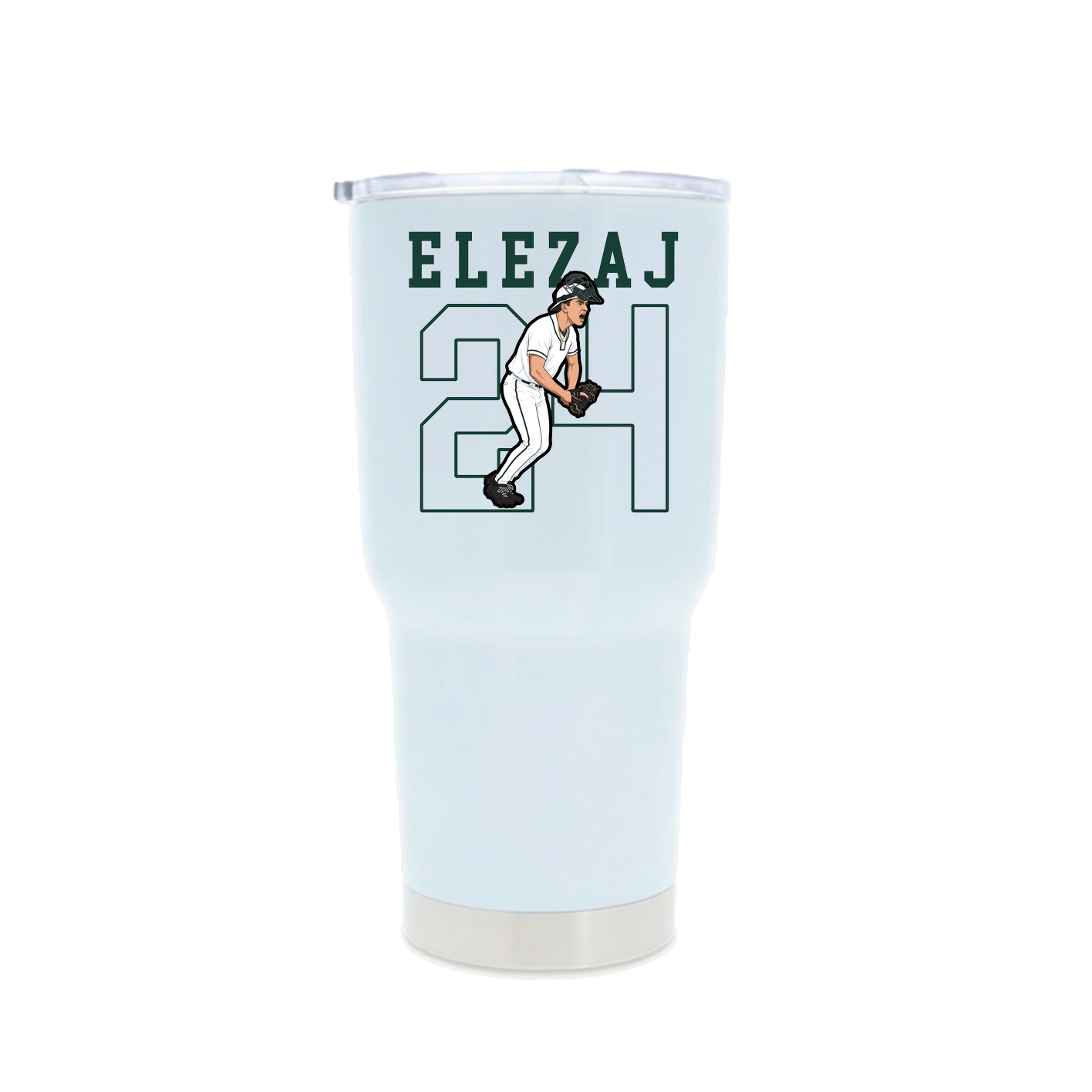 30oz Stainless Steel Tumbler — Shirsey in White