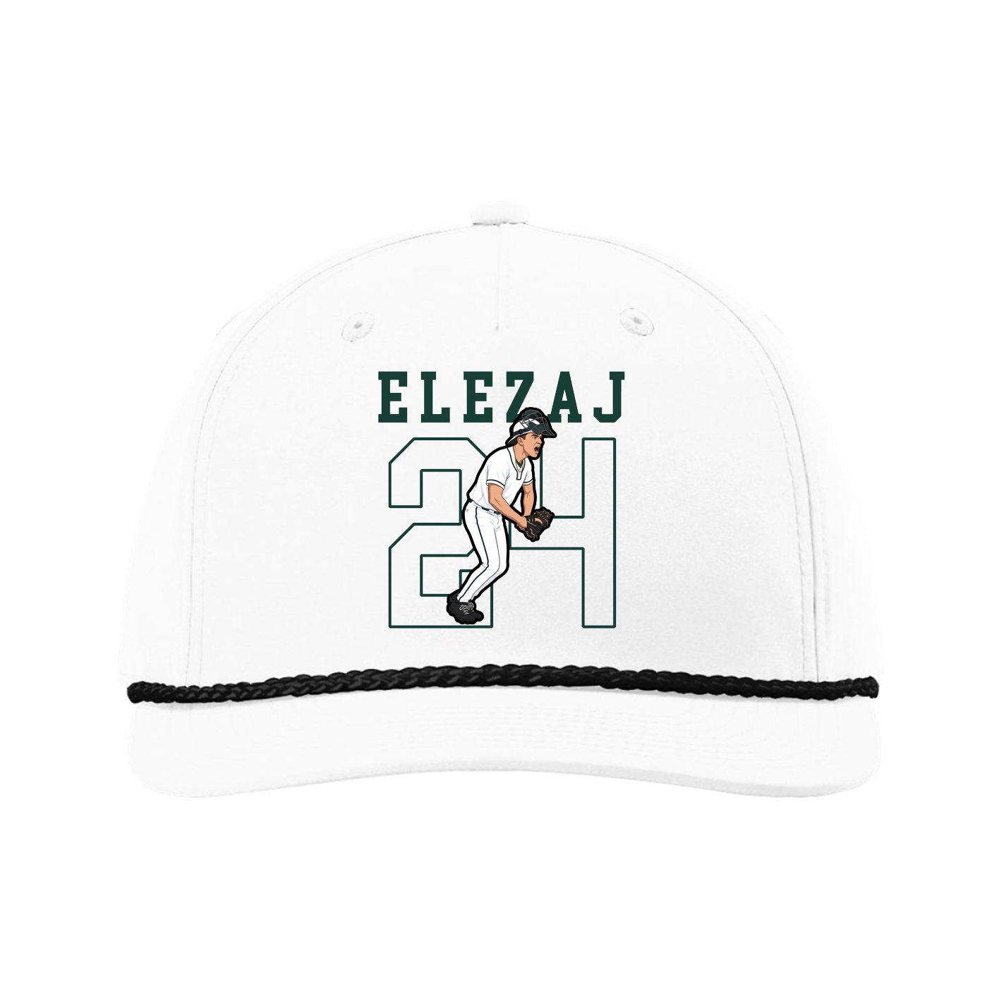 Five-Panel Classic Rope Cap — Shirsey in White