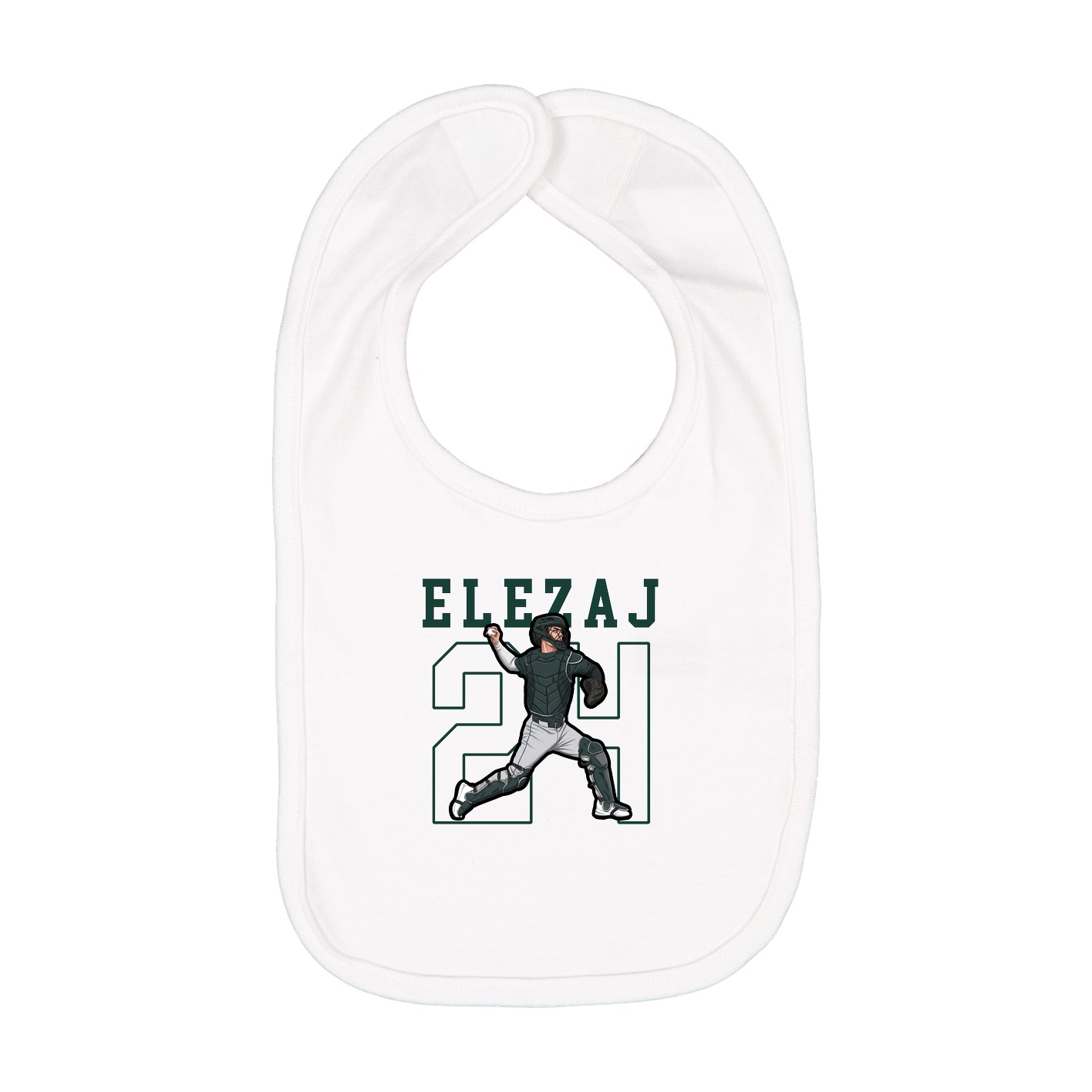 Infant Bib — Shirsey in White