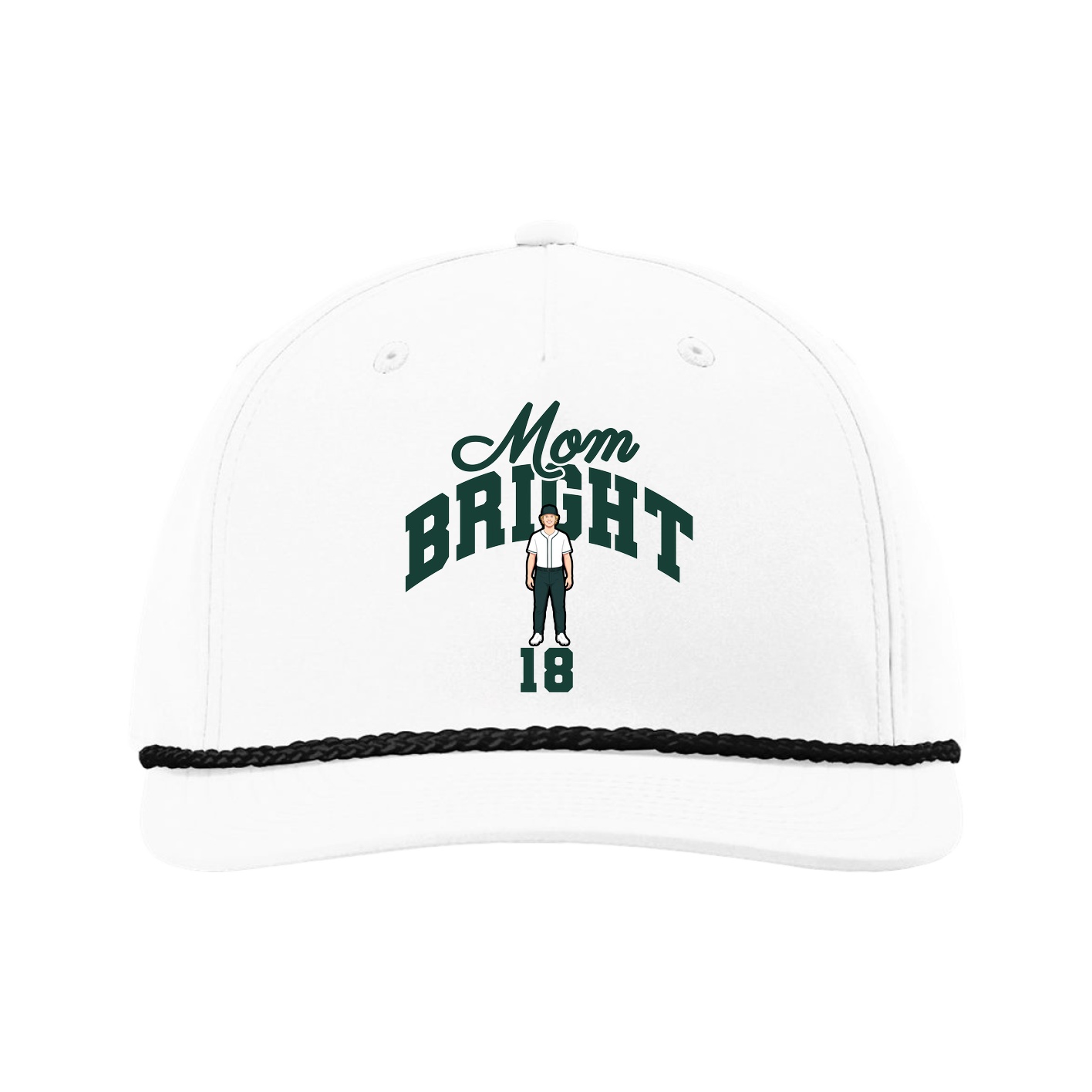 Five-Panel Classic Rope Cap — Mothers Day Arch in White