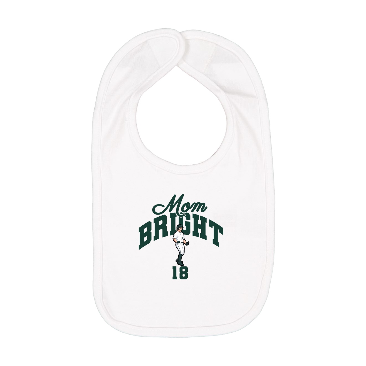 Infant Bib — Mothers Day Arch in White