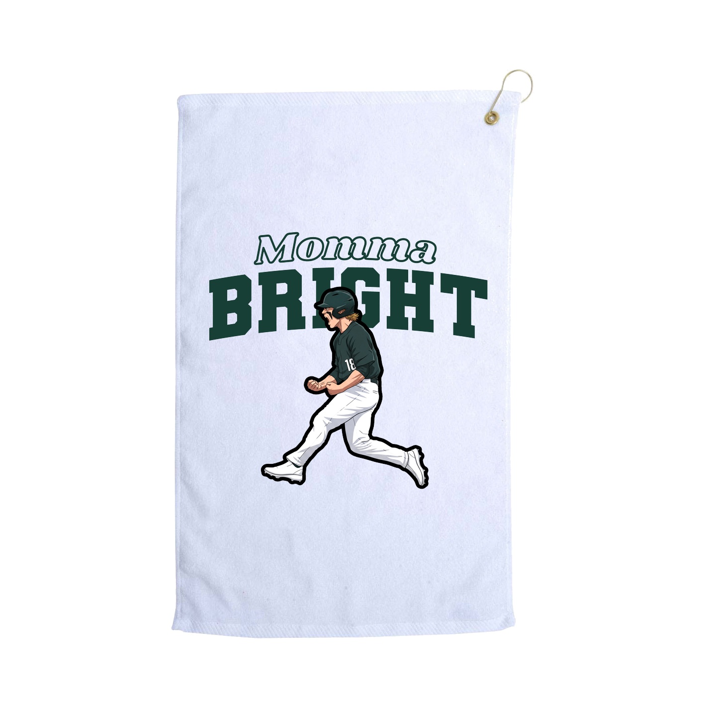 Golf Towel — Mothers Day Block in White