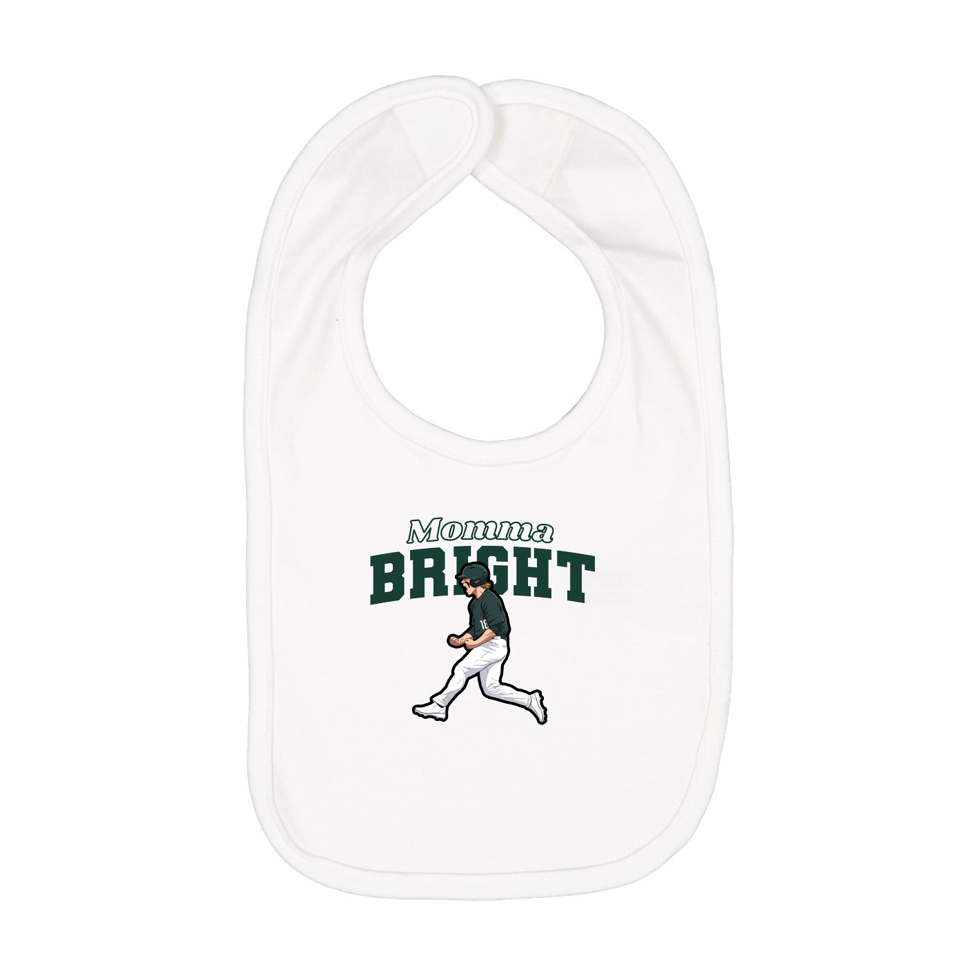 Infant Bib — Mothers Day Block in White