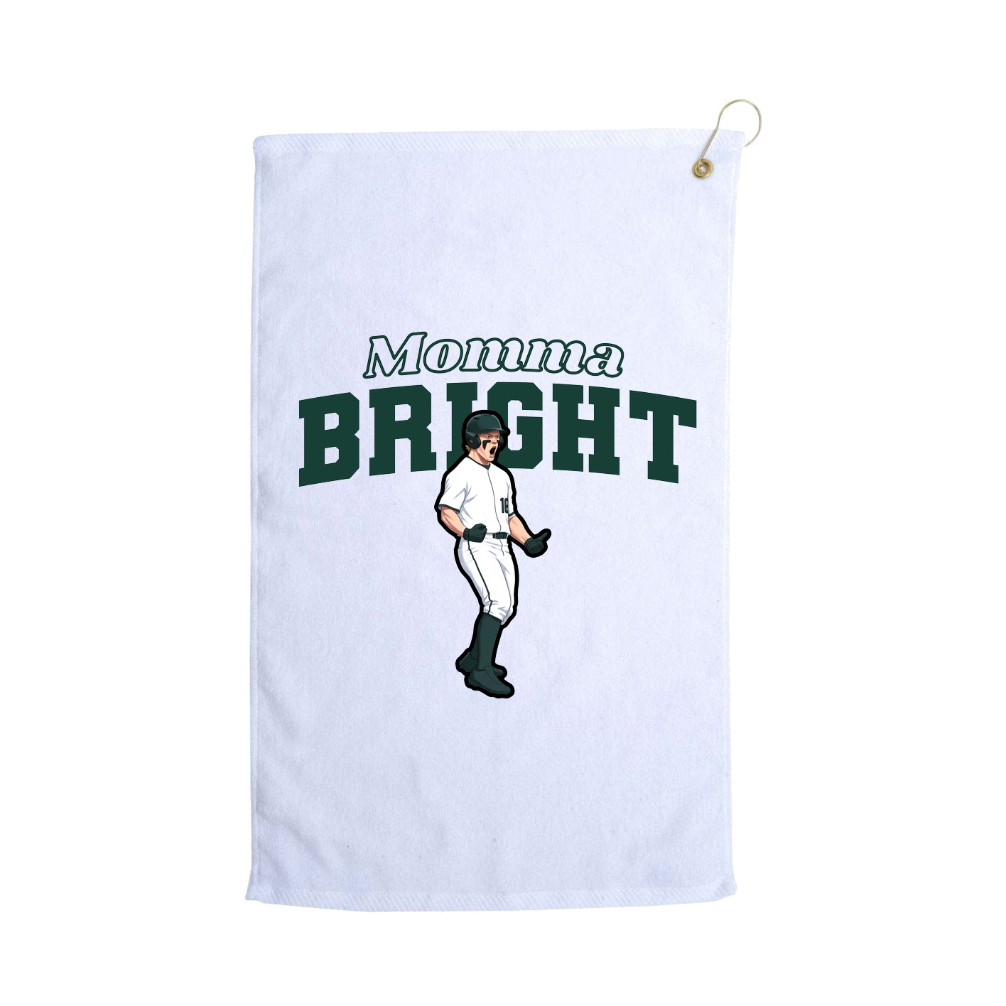 Golf Towel — Mothers Day Block in White