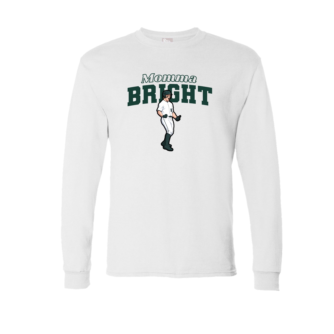 Long Sleeve Tee — Mothers Day Block in White
