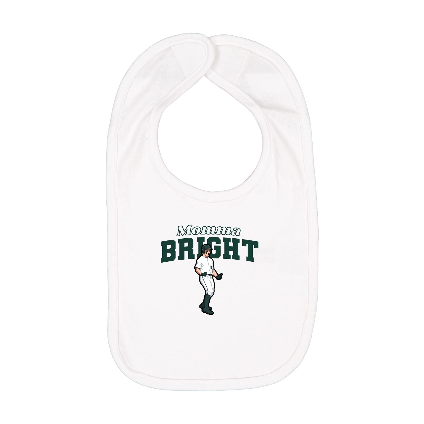 Infant Bib — Mothers Day Block in White