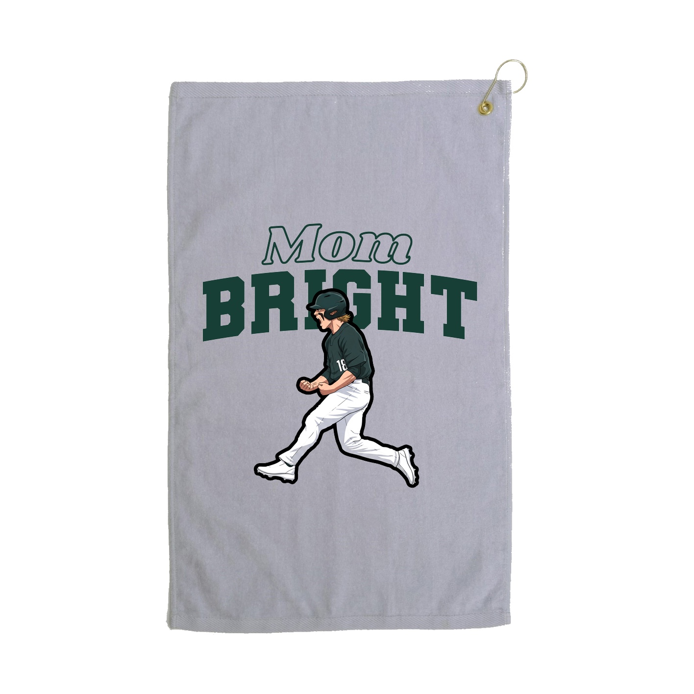 Golf Towel — Mothers Day Block in Grey