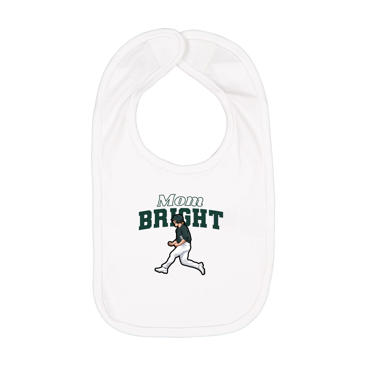 Infant Bib — Mothers Day Block in White