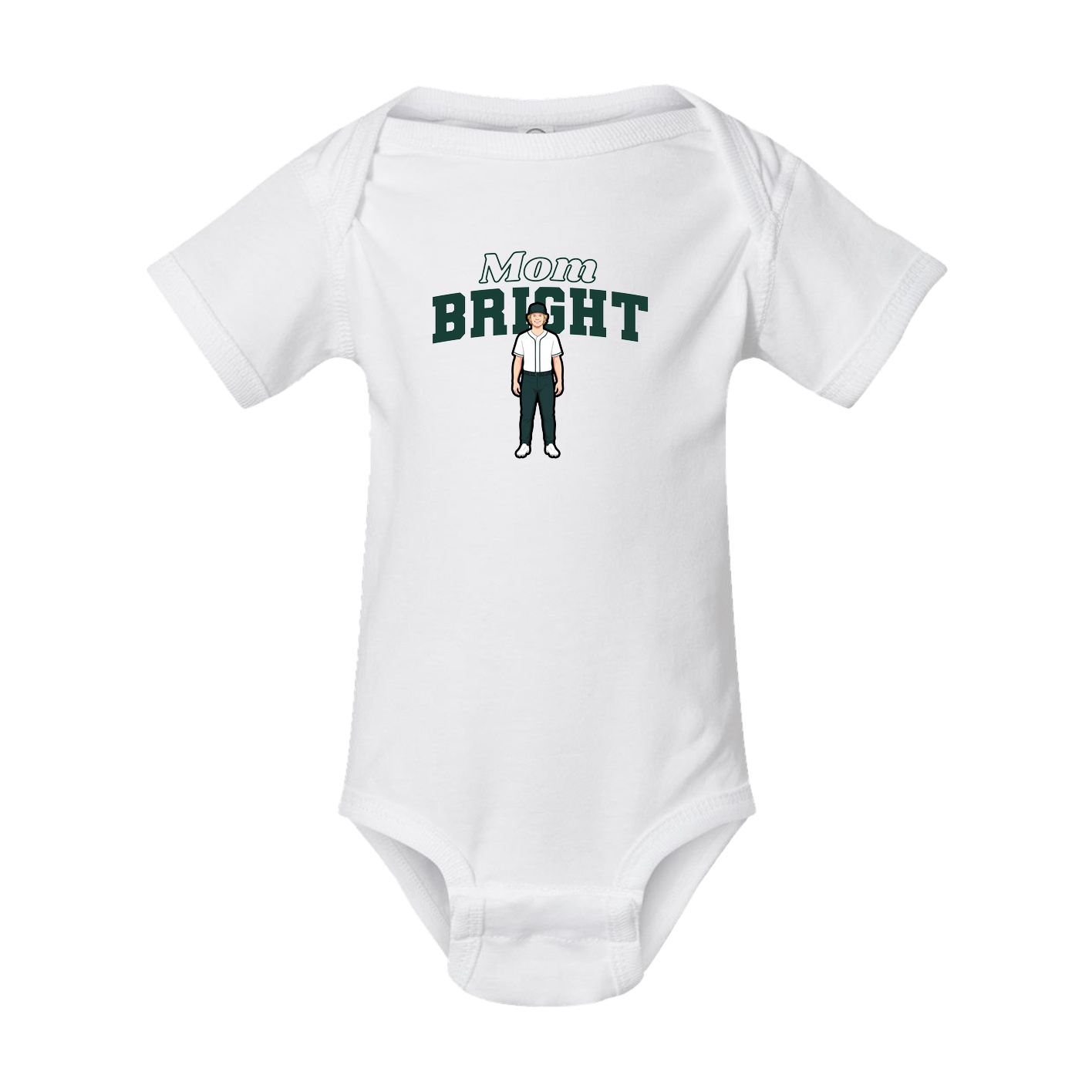 Baby Onesie — Mothers Day Block in White