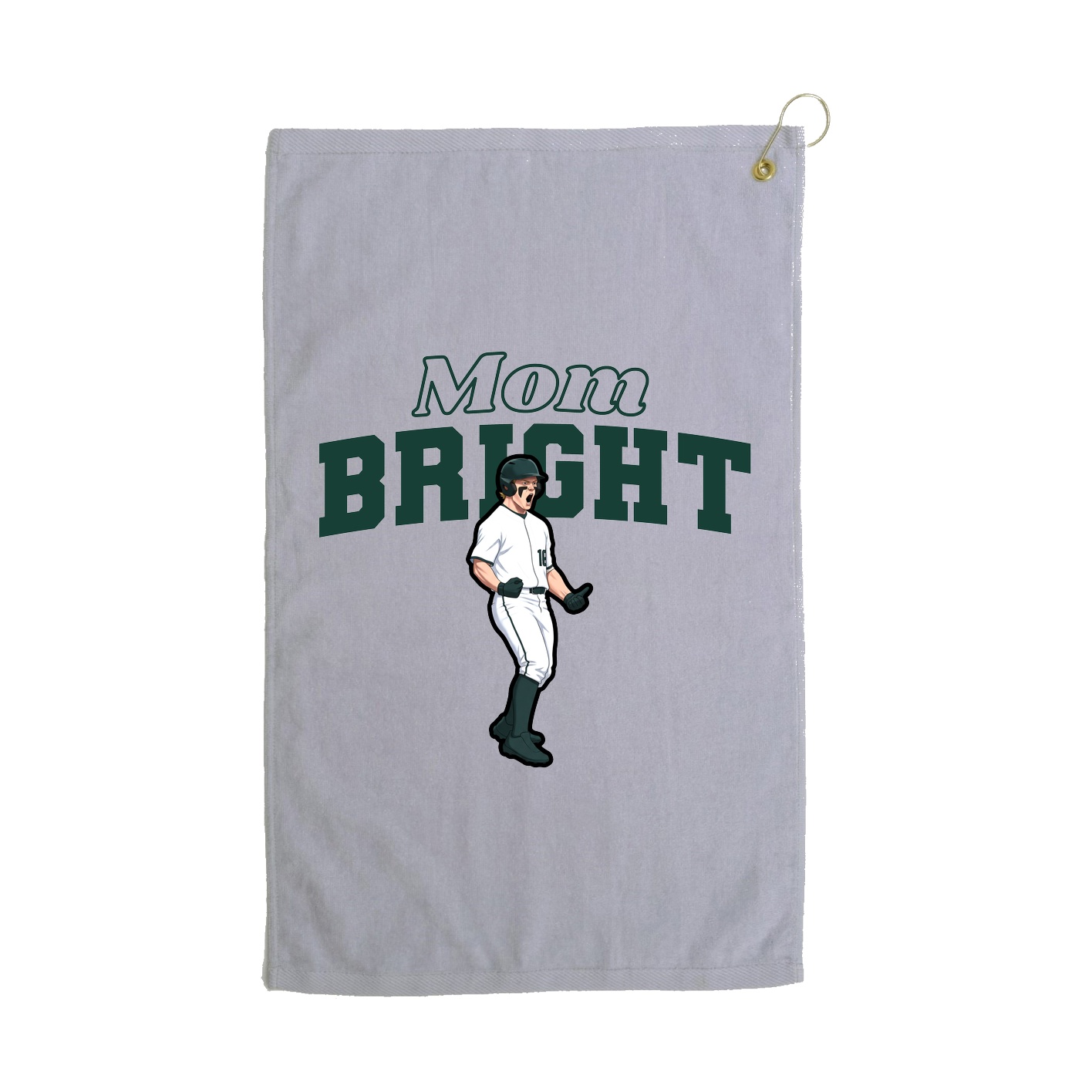 Golf Towel — Mothers Day Block in Grey