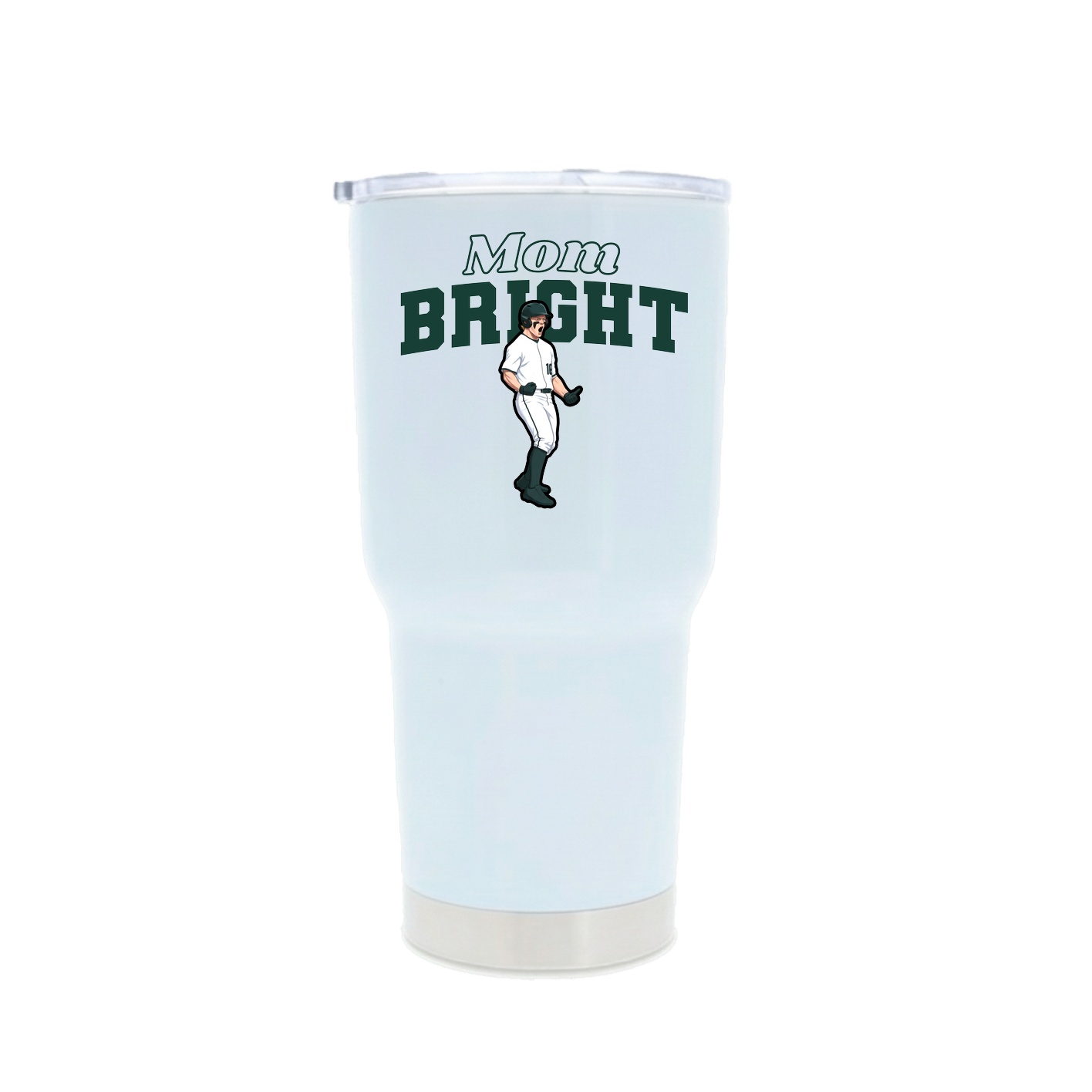 30oz Stainless Steel Tumbler — Mothers Day Block in White