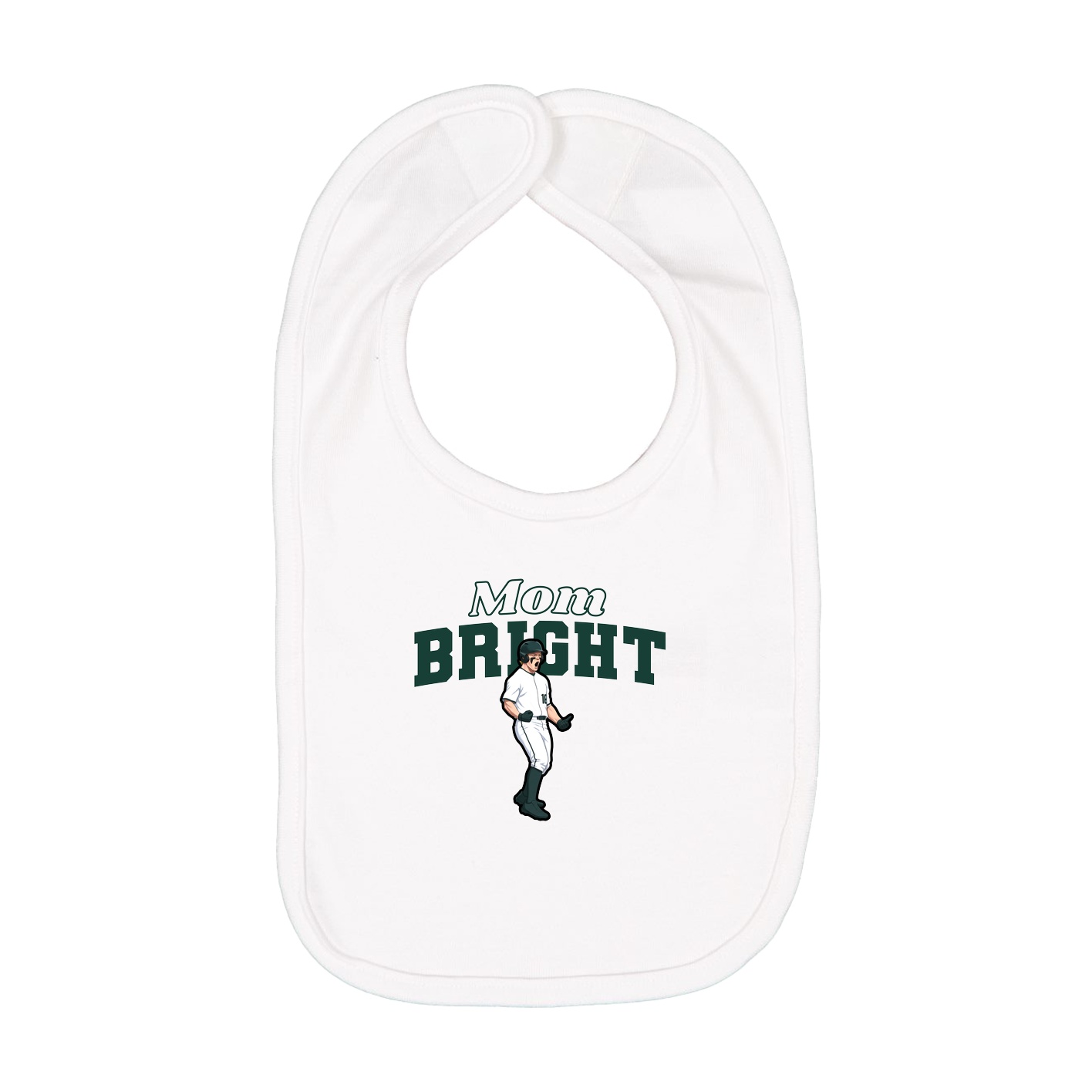 Infant Bib — Mothers Day Block in White