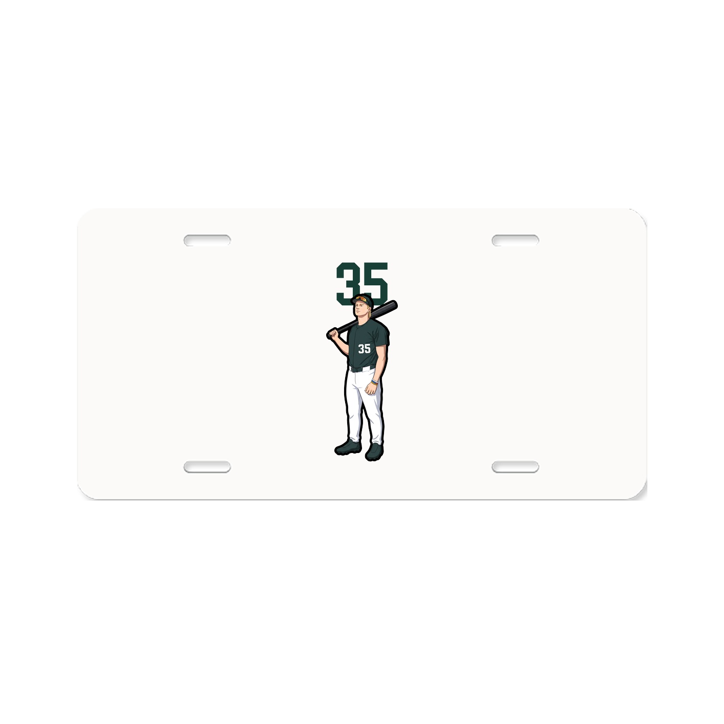 License Plate — Number Top in Classic