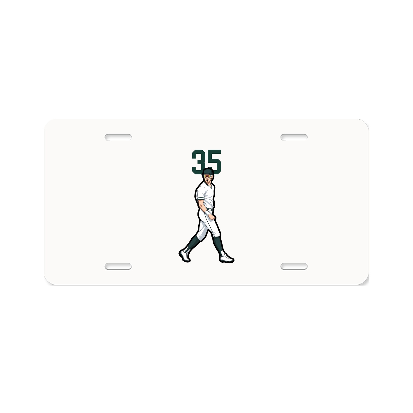 License Plate — Number Top in Classic