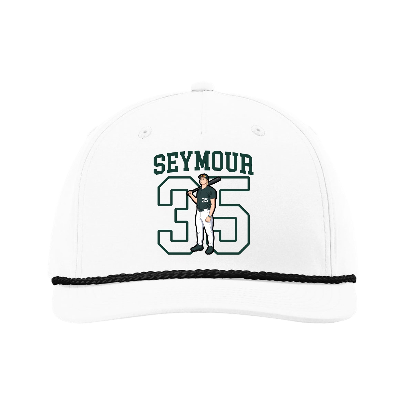 Five-Panel Classic Rope Cap — Shirsey in White