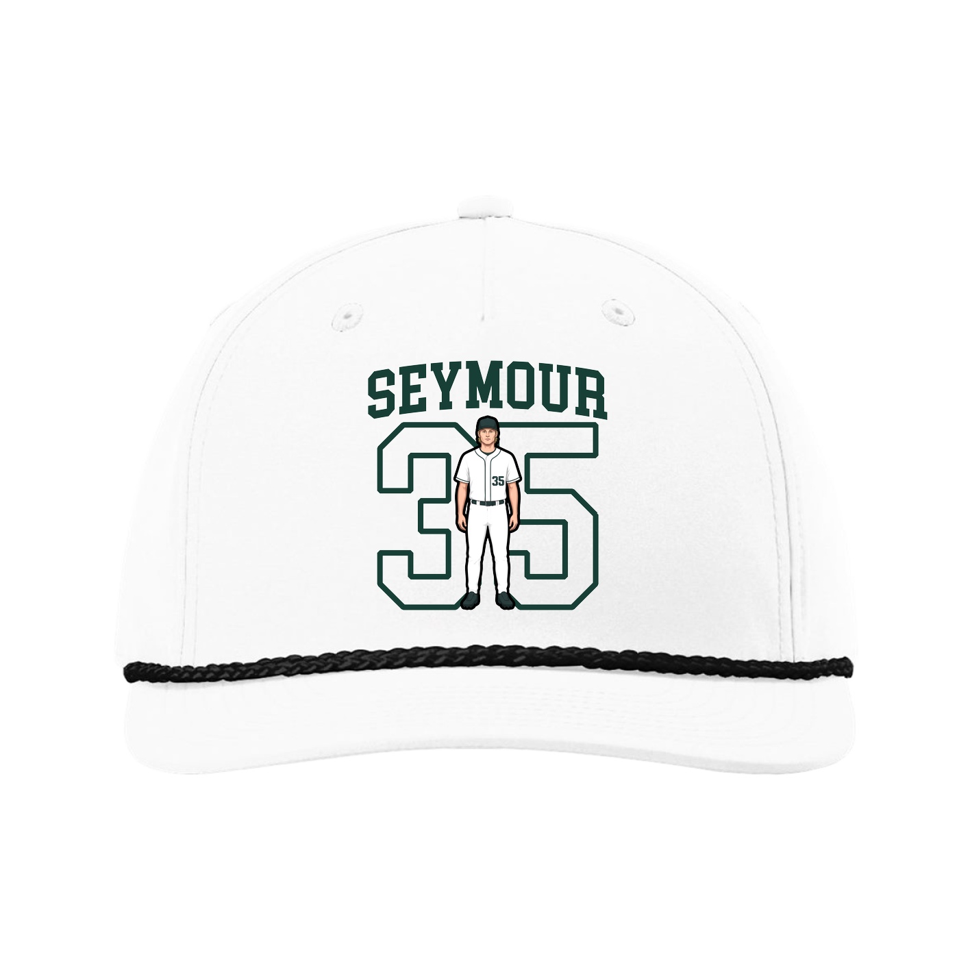 Five-Panel Classic Rope Cap — Shirsey in White