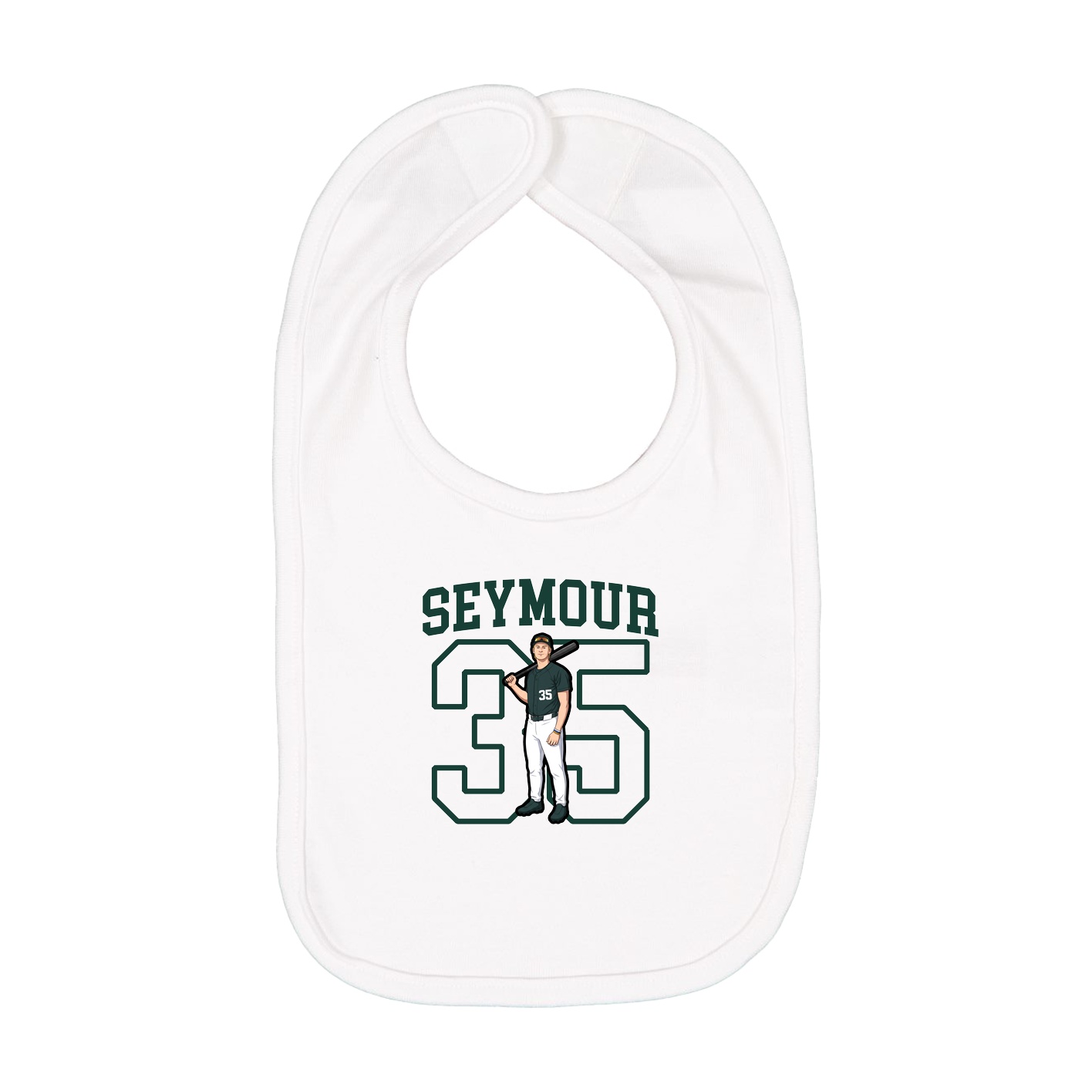 Infant Bib — Shirsey in White