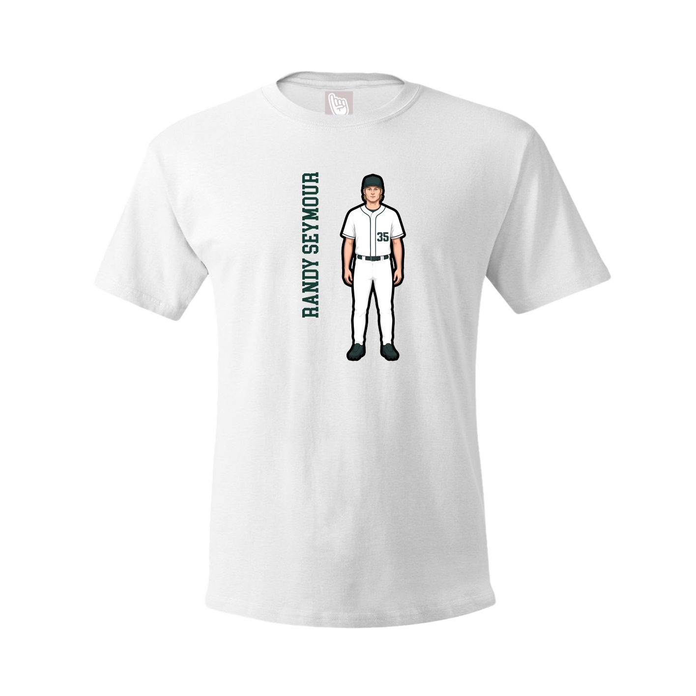 Youth Tee — Name Vertical in White
