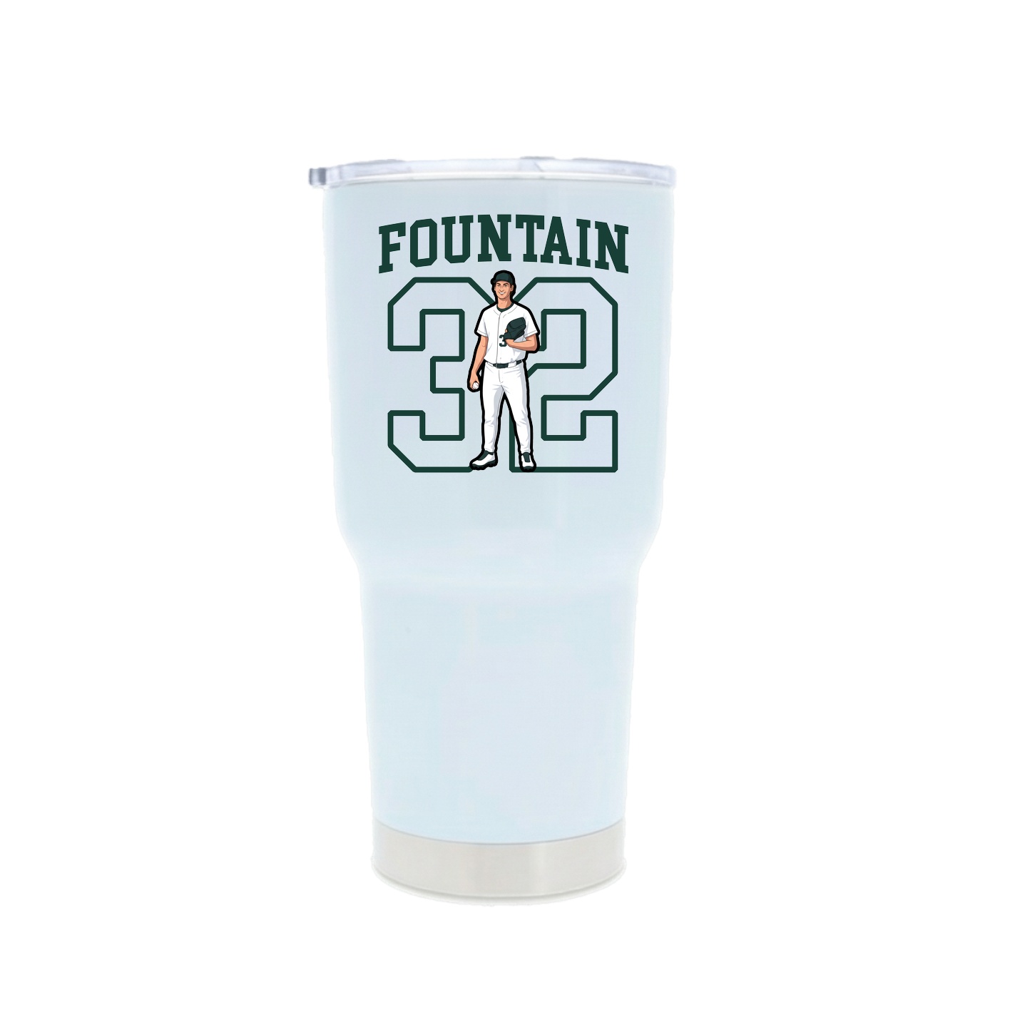 30oz Stainless Steel Tumbler — Shirsey in White