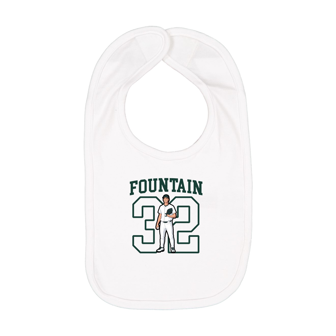 Infant Bib — Shirsey in White