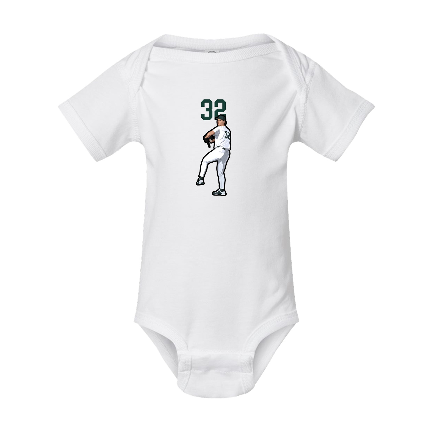 Baby Onesie — Number Top in White