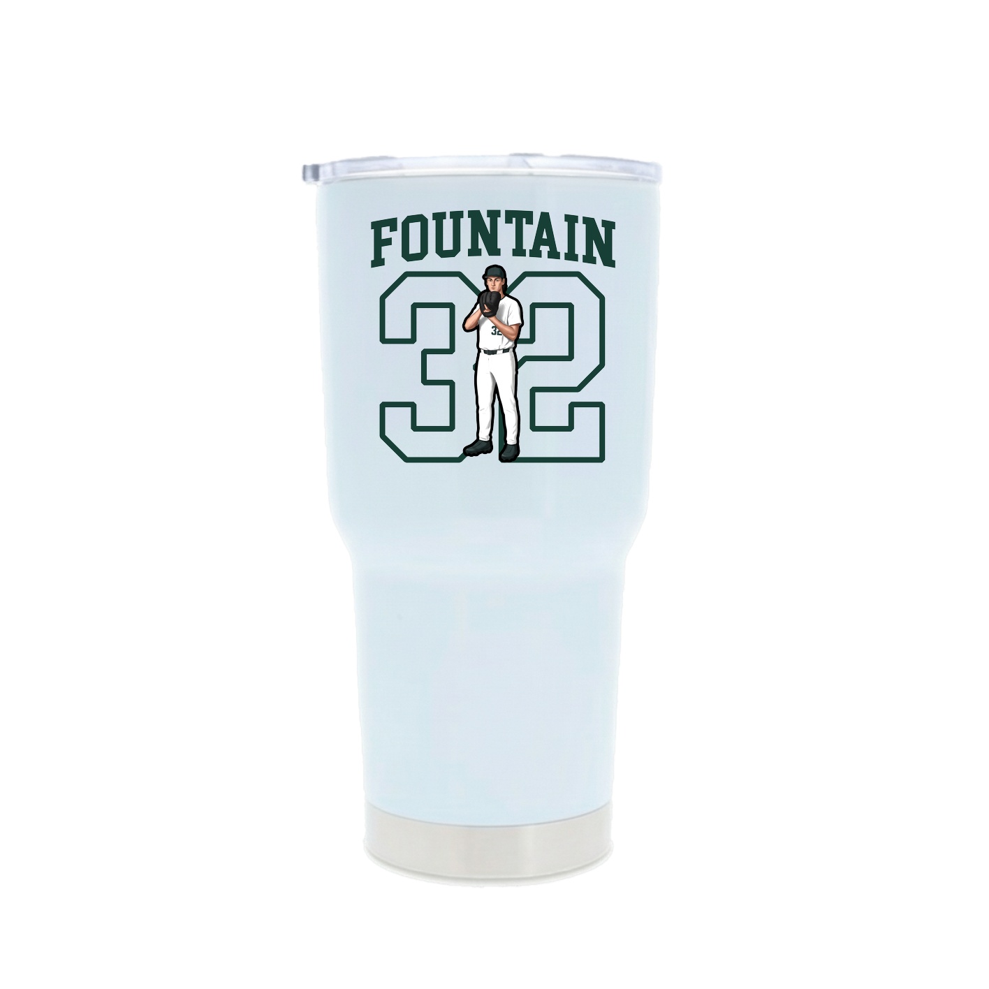 30oz Stainless Steel Tumbler — Shirsey in White