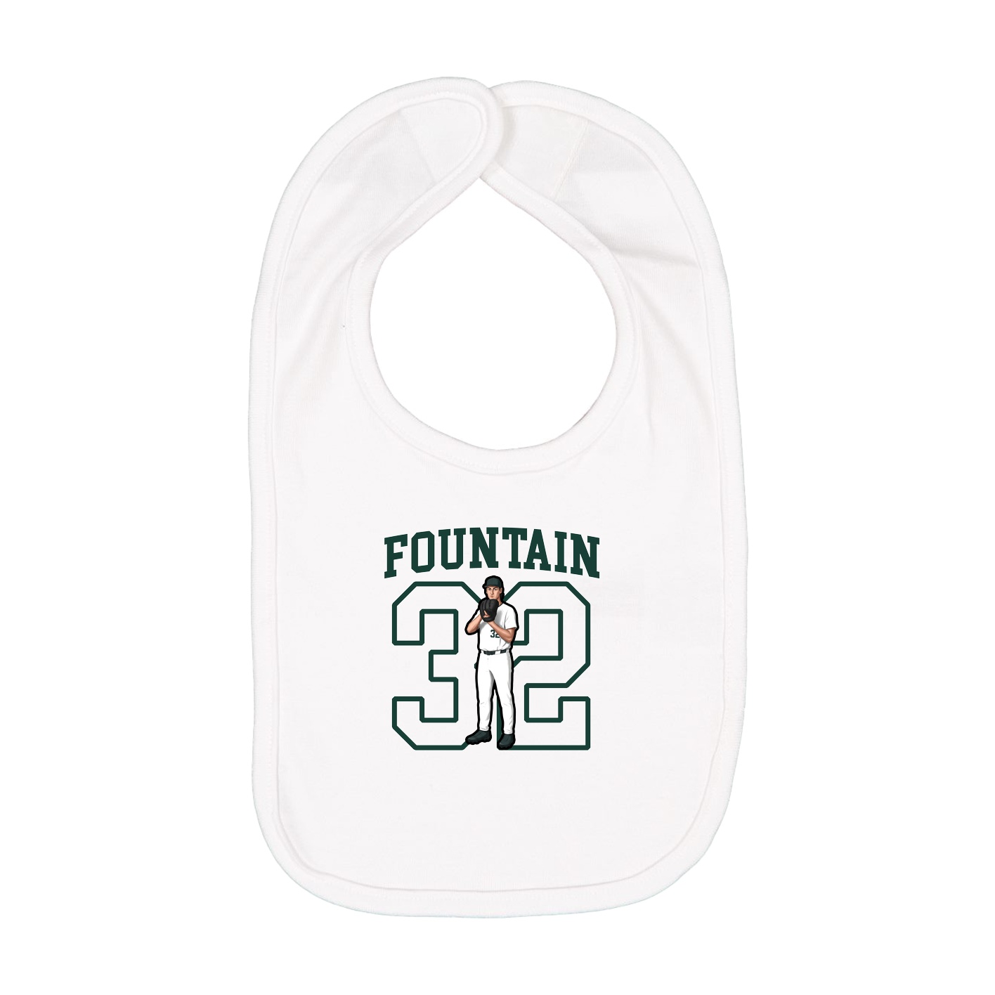 Infant Bib — Shirsey in White