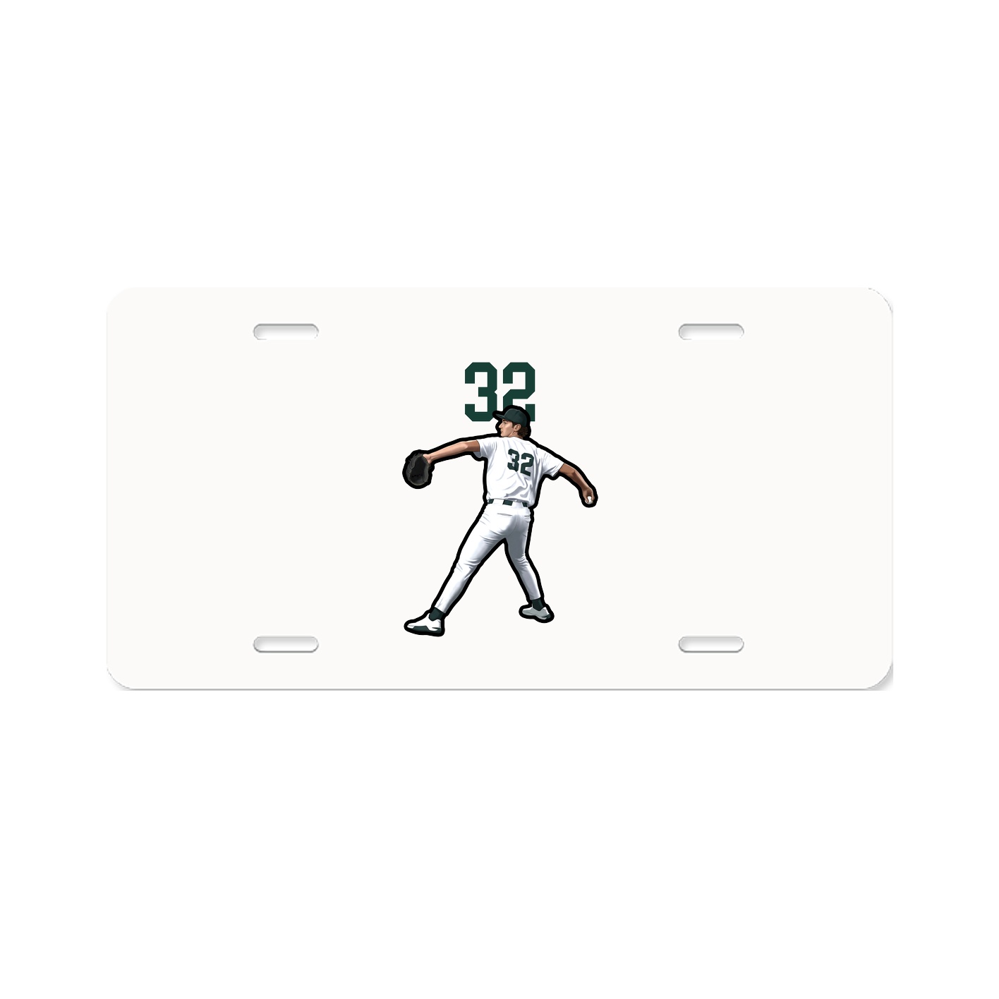 License Plate — Number Top in Classic
